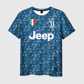 Мужская футболка 3D с принтом Juventus third 19-20 в Екатеринбурге, 100% полиэфир | прямой крой, круглый вырез горловины, длина до линии бедер | 