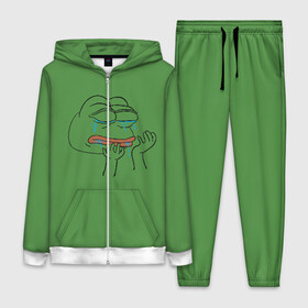 Женский костюм 3D с принтом PepeCry в Екатеринбурге,  |  | feels bad man | feels good man | pepe | pepe the frog | sad pepe | грустная лягушка | пепе