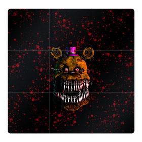 Магнитный плакат 3Х3 с принтом FNAF Nightmare в Екатеринбурге, Полимерный материал с магнитным слоем | 9 деталей размером 9*9 см | blood | five nights at freddy’s | fnaf | game | horror | игра | кровь | пять ночей у фредди | ужас | фнаф | фреди