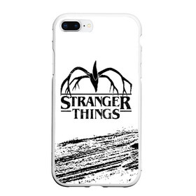 Чехол для iPhone 7Plus/8 Plus матовый с принтом STRANGER THINGS в Екатеринбурге, Силикон | Область печати: задняя сторона чехла, без боковых панелей | 011 | down | eleven | netflix | season | series | strange | stranger | things | upside | дела | дина | загадочные | монстр | монстры | одиннадцать | очень | сезон | сериал | сериалы | события | странные | ужасы