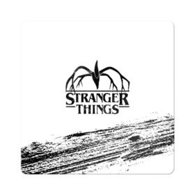 Магнит виниловый Квадрат с принтом STRANGER THINGS в Екатеринбурге, полимерный материал с магнитным слоем | размер 9*9 см, закругленные углы | 011 | down | eleven | netflix | season | series | strange | stranger | things | upside | дела | дина | загадочные | монстр | монстры | одиннадцать | очень | сезон | сериал | сериалы | события | странные | ужасы