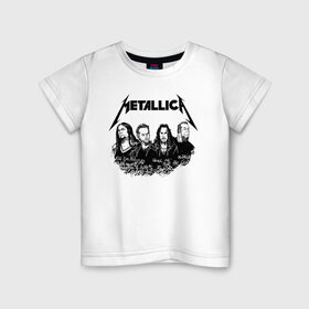 Детская футболка хлопок с принтом Metallica в Екатеринбурге, 100% хлопок | круглый вырез горловины, полуприлегающий силуэт, длина до линии бедер | metalica | metallica | группа | джеймс хэтфилд | кирк хэмметт | ларс ульрих | метал | металика | металлика | миталика | музыка | роберт трухильо | рок | трэш | трэшметал | хард | хеви
