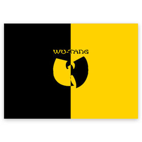 Поздравительная открытка с принтом WU TANG CLAN в Екатеринбурге, 100% бумага | плотность бумаги 280 г/м2, матовая, на обратной стороне линовка и место для марки
 | Тематика изображения на принте: wu tang | wu tang clan | ву танг | ву танг клан