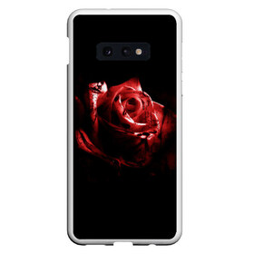 Чехол для Samsung S10E с принтом Кровавая роза в Екатеринбурге, Силикон | Область печати: задняя сторона чехла, без боковых панелей | Тематика изображения на принте: брызги | кровавая роза | кровь | роза | цветы
