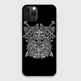 Чехол для iPhone 12 Pro Max с принтом Один в Екатеринбурге, Силикон |  | beard | character | emblem | face | helmet | mythical | one | sword | viking | warrior | борода | викинг | воин | лицо | меч | мифический | один | персонаж | шлем | эмблема