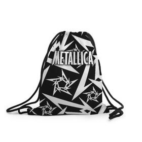 Рюкзак-мешок 3D с принтом Metallica в Екатеринбурге, 100% полиэстер | плотность ткани — 200 г/м2, размер — 35 х 45 см; лямки — толстые шнурки, застежка на шнуровке, без карманов и подкладки | metalica | metallica | группа | джеймс хэтфилд | кирк хэмметт | ларс ульрих | метал | металика | металлика | миталика | музыка | роберт трухильо | рок | трэш | трэшметал | хард | хеви