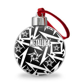Ёлочный шар с принтом Metallica в Екатеринбурге, Пластик | Диаметр: 77 мм | metalica | metallica | группа | джеймс хэтфилд | кирк хэмметт | ларс ульрих | метал | металика | металлика | миталика | музыка | роберт трухильо | рок | трэш | трэшметал | хард | хеви