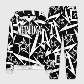 Мужской костюм 3D с принтом Metallica в Екатеринбурге, 100% полиэстер | Манжеты и пояс оформлены тканевой резинкой, двухслойный капюшон со шнурком для регулировки, карманы спереди | metalica | metallica | группа | джеймс хэтфилд | кирк хэмметт | ларс ульрих | метал | металика | металлика | миталика | музыка | роберт трухильо | рок | трэш | трэшметал | хард | хеви