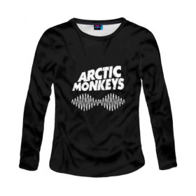 Женский лонгслив 3D с принтом ARCTIC MONKEYS в Екатеринбурге, 100% полиэстер | длинные рукава, круглый вырез горловины, полуприлегающий силуэт | arctic monkeys | арктик манкис | арктические мартышки