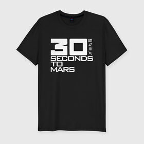 Мужская футболка премиум с принтом 30 SECONDS TO MARS в Екатеринбурге, 92% хлопок, 8% лайкра | приталенный силуэт, круглый вырез ворота, длина до линии бедра, короткий рукав | 30 seconds to mars | 30 секунд до марса | джаред лето
