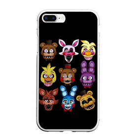 Чехол для iPhone 7Plus/8 Plus матовый с принтом Five Nights at Freddy в Екатеринбурге, Силикон | Область печати: задняя сторона чехла, без боковых панелей | 4 | animation | bonnie | chica | fnaf | foxy | freddy | funny | horror | pizza | scary | sfm | бонни | майк | ночей | пять | ужас | фокси | фредди | чика | шмидт