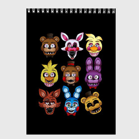 Скетчбук с принтом Five Nights at Freddy в Екатеринбурге, 100% бумага
 | 48 листов, плотность листов — 100 г/м2, плотность картонной обложки — 250 г/м2. Листы скреплены сверху удобной пружинной спиралью | 4 | animation | bonnie | chica | fnaf | foxy | freddy | funny | horror | pizza | scary | sfm | бонни | майк | ночей | пять | ужас | фокси | фредди | чика | шмидт