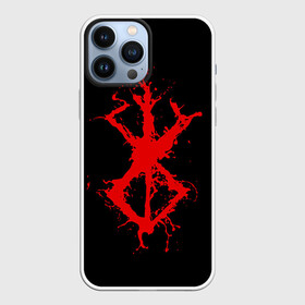 Чехол для iPhone 13 Pro Max с принтом BERSERK logo elements red в Екатеринбурге,  |  | Тематика изображения на принте: anime | anime berserk | berserk | knight | manga | аниме | аниме берсерк | берсерк | манга | рыцарь