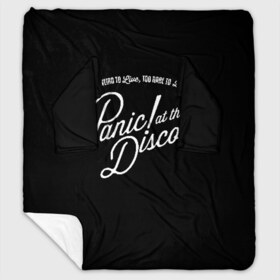 Плед с рукавами с принтом PANIC! AT THE DISCO в Екатеринбурге, 100% полиэстер | Закругленные углы, все края обработаны. Ткань не мнется и не растягивается. Размер 170*145 | Тематика изображения на принте: panic | panic at the disco | paniс | patd | райан росс