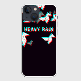 Чехол для iPhone 13 mini с принтом Heavy Rain (Glitch). в Екатеринбурге,  |  | Тематика изображения на принте: 3d | game | glitch | heavy rain | геометрия | глитч | игра | надпись | оригами | хеви рейн