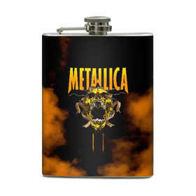 Фляга с принтом Metallica в Екатеринбурге, металлический корпус | емкость 0,22 л, размер 125 х 94 мм. Виниловая наклейка запечатывается полностью | metalica | metallica | группа | джеймс хэтфилд | кирк хэмметт | ларс ульрих | метал | металика | металлика | миталика | музыка | роберт трухильо | рок | трэш | трэшметал | хард | хеви
