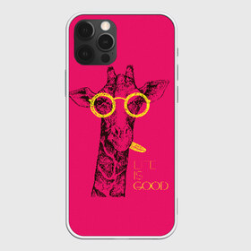 Чехол для iPhone 12 Pro Max с принтом Life is good в Екатеринбурге, Силикон |  | african | animal | giraffe | inscription | life is good | look | pink | pop art | tongue | yellow | африканское | взгляд | желтый | животное | жизнь хороша | жираф | надпись | очки | поп   арт | розовый | язык