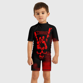 Детский купальный костюм 3D с принтом Metallica в Екатеринбурге, Полиэстер 85%, Спандекс 15% | застежка на молнии на спине | metalica | metallica | группа | джеймс хэтфилд | кирк хэмметт | ларс ульрих | метал | металика | металлика | миталика | музыка | роберт трухильо | рок | трэш | трэшметал | хард | хеви