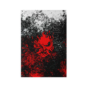 Обложка для паспорта матовая кожа с принтом SAMURAI KEANU REEVES в Екатеринбурге, натуральная матовая кожа | размер 19,3 х 13,7 см; прозрачные пластиковые крепления | cyberpunk | cyberpunk 2077 | samurai | киберпанк