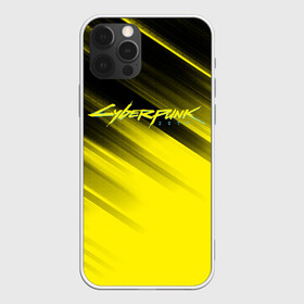 Чехол для iPhone 12 Pro с принтом Cyberpunk 2077 (Yellow). в Екатеринбурге, силикон | область печати: задняя сторона чехла, без боковых панелей | Тематика изображения на принте: 3d | cyberpunk 2077 | red | абстракция | геометрия | игра | киберпанк 2077 | красный | лого | логотип | надпись | стиль | текстура