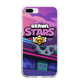 Чехол для iPhone 7Plus/8 Plus матовый с принтом Brawl Stars в Екатеринбурге, Силикон | Область печати: задняя сторона чехла, без боковых панелей | brawl | bs | fails | leon | stars | supercell | tick | бой | босс | бравл | броубол | бс | герои | драка | звезд | осада | сейф | старс | цель