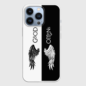 Чехол для iPhone 13 Pro с принтом GOOD OMENS в Екатеринбурге,  |  | evil | good | good omens | азирафель. | ангел кроули | благие намерения сериал | гуд оменс | демон | дэвид теннант | майкл шин
