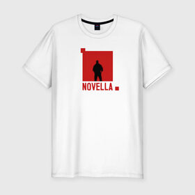 Мужская футболка премиум с принтом Novella в Екатеринбурге, 92% хлопок, 8% лайкра | приталенный силуэт, круглый вырез ворота, длина до линии бедра, короткий рукав | ivan valeev | novella | иван валеев | непростая | певец