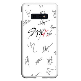 Чехол для Samsung S10E с принтом STRAY KIDS АВТОГРАФЫ в Екатеринбурге, Силикон | Область печати: задняя сторона чехла, без боковых панелей | Тематика изображения на принте: бан чан | ли ноу | стрей кидс | стрэй кидс. | сынмин | уджин | феликс | хан | хёнджин | чанбин