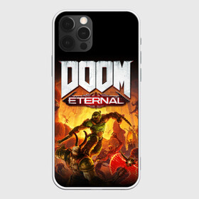 Чехол для iPhone 12 Pro с принтом DOOM Eternal в Екатеринбурге, силикон | область печати: задняя сторона чехла, без боковых панелей | 2019 | bethesda | demon | doom | eternal | ethernal | game | games | logo | monster | runes | демон | дум | дуум | етернал | игра | игры | какодемон | кровь | лого | логотип | монстр | монстры | руны | символ | этернал