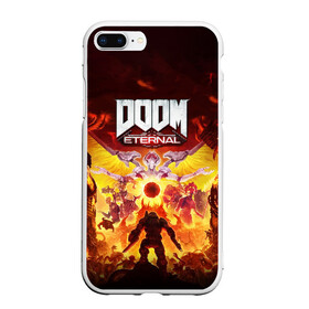 Чехол для iPhone 7Plus/8 Plus матовый с принтом DOOM Eternal в Екатеринбурге, Силикон | Область печати: задняя сторона чехла, без боковых панелей | 2019 | bethesda | demon | doom | eternal | ethernal | game | games | logo | monster | runes | демон | дум | дуум | етернал | игра | игры | какодемон | кровь | лого | логотип | монстр | монстры | руны | символ | этернал