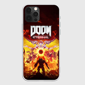 Чехол для iPhone 12 Pro с принтом DOOM Eternal в Екатеринбурге, силикон | область печати: задняя сторона чехла, без боковых панелей | 2019 | bethesda | demon | doom | eternal | ethernal | game | games | logo | monster | runes | демон | дум | дуум | етернал | игра | игры | какодемон | кровь | лого | логотип | монстр | монстры | руны | символ | этернал