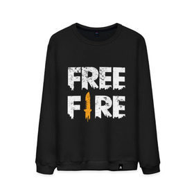 Мужской свитшот хлопок с принтом Free Fire logo в Екатеринбурге, 100% хлопок |  | Тематика изображения на принте: battlegrounds | fire | free | garena | гарена | фаер | фри