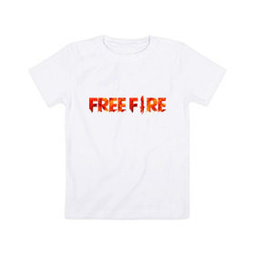 Детская футболка хлопок с принтом Free Fire в Екатеринбурге, 100% хлопок | круглый вырез горловины, полуприлегающий силуэт, длина до линии бедер | Тематика изображения на принте: 