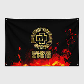 Флаг-баннер с принтом Rammstein в Екатеринбурге, 100% полиэстер | размер 67 х 109 см, плотность ткани — 95 г/м2; по краям флага есть четыре люверса для крепления | lindemann | rammstain | rammstein | rammstein 2019 | ramstein | группы | метал | музыка | рок | тилль линдеманн