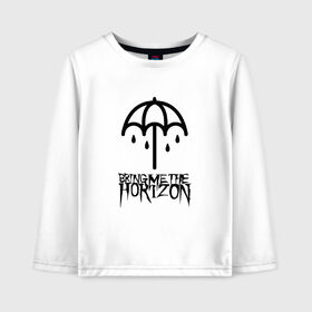 Детский лонгслив хлопок с принтом BRING ME THE HORIZON в Екатеринбурге, 100% хлопок | круглый вырез горловины, полуприлегающий силуэт, длина до линии бедер | bmth | bring me the horizon