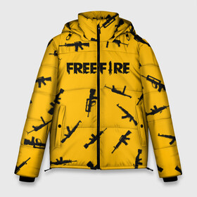 Мужская зимняя куртка 3D с принтом GARENA FREE FIRE в Екатеринбурге, верх — 100% полиэстер; подкладка — 100% полиэстер; утеплитель — 100% полиэстер | длина ниже бедра, свободный силуэт Оверсайз. Есть воротник-стойка, отстегивающийся капюшон и ветрозащитная планка. 

Боковые карманы с листочкой на кнопках и внутренний карман на молнии. | free fire | garena free fire | гарена 3 | гарена фри | гарена фри фаер | гарено. | игра garena