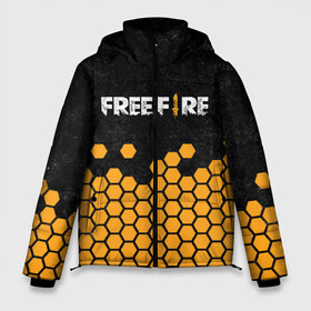 Мужская зимняя куртка 3D с принтом GARENA FREE FIRE в Екатеринбурге, верх — 100% полиэстер; подкладка — 100% полиэстер; утеплитель — 100% полиэстер | длина ниже бедра, свободный силуэт Оверсайз. Есть воротник-стойка, отстегивающийся капюшон и ветрозащитная планка. 

Боковые карманы с листочкой на кнопках и внутренний карман на молнии. | free fire | garena free fire | гарена 3 | гарена фри | гарена фри фаер | гарено. | игра garena