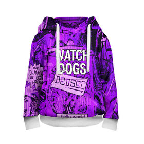Детская толстовка 3D с принтом WATCH DOGS в Екатеринбурге, 100% полиэстер | двухслойный капюшон со шнурком для регулировки, мягкие манжеты на рукавах и по низу толстовки, спереди карман-кенгуру с мягким внутренним слоем | ded sec | hacker | legion | watch dogs | watch dogs 2 | watch dogs legion | легион | хакер