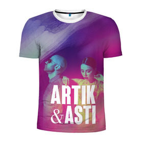 Мужская футболка 3D спортивная с принтом Asti & Artik в Екатеринбурге, 100% полиэстер с улучшенными характеристиками | приталенный силуэт, круглая горловина, широкие плечи, сужается к линии бедра | 7 | astiartik | грустныйдэнс | невероятно | неделимы | подгипнозом