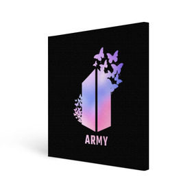 Холст квадратный с принтом BTS ARMY в Екатеринбурге, 100% ПВХ |  | army | bangtan boys | beyond the scene | bts | k pop | kpop | love yourself | бтс | к поп