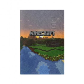 Обложка для паспорта матовая кожа с принтом MINECRAFT в Екатеринбурге, натуральная матовая кожа | размер 19,3 х 13,7 см; прозрачные пластиковые крепления | craft | creeper | dungeon | dungeons | earth | game | logo | mine | minecraft | mobile | online | дунгеонс | земля | зомбиы | игра | крипер | лого | майкрафт | майнкрафт | мобайл | онлайн | подземелье | подземелья