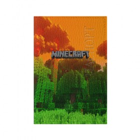 Обложка для паспорта матовая кожа с принтом MINECRAFT в Екатеринбурге, натуральная матовая кожа | размер 19,3 х 13,7 см; прозрачные пластиковые крепления | craft | creeper | dungeon | dungeons | earth | game | logo | mine | minecraft | mobile | online | дунгеонс | земля | зомбиы | игра | крипер | лого | майкрафт | майнкрафт | мобайл | онлайн | подземелье | подземелья