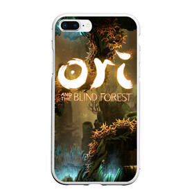 Чехол для iPhone 7Plus/8 Plus матовый с принтом Ori and the Blind Forest в Екатеринбурге, Силикон | Область печати: задняя сторона чехла, без боковых панелей | blind forest | ori | sein | белка | гумо | кошка | куро | лиса | нару | непроглядный лес | ори | платформер | птенец | сейн | сова