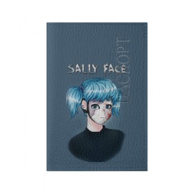 Обложка для паспорта матовая кожа с принтом Sally face в Екатеринбурге, натуральная матовая кожа | размер 19,3 х 13,7 см; прозрачные пластиковые крепления | sally face | маска | сали | салли | салли кромсалли | фейс | фишер