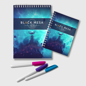 Блокнот с принтом HALF-LIFE - Black Mesa XEN в Екатеринбурге, 100% бумага | 48 листов, плотность листов — 60 г/м2, плотность картонной обложки — 250 г/м2. Листы скреплены удобной пружинной спиралью. Цвет линий — светло-серый
 | Тематика изображения на принте: black | counter | csgo | freeman | gordon | half | half life | halflife | lambda | life | logo | mesa | portal | strike | xen | гордон | контр | лайф | лого | портал | символ | страйк | фримен | халф | халф лайф | халфлайф