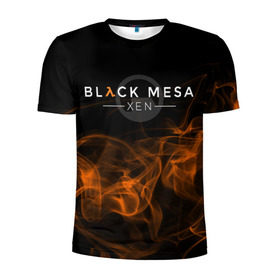 Мужская футболка 3D спортивная с принтом HALF-LIFE - Black Mesa: XEN в Екатеринбурге, 100% полиэстер с улучшенными характеристиками | приталенный силуэт, круглая горловина, широкие плечи, сужается к линии бедра | Тематика изображения на принте: black | counter | csgo | freeman | gordon | half | half life | halflife | lambda | life | logo | mesa | portal | strike | xen | гордон | контр | лайф | лого | портал | символ | страйк | фримен | халф | халф лайф | халфлайф