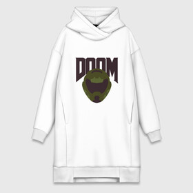 Платье-худи хлопок с принтом DOOM в Екатеринбурге,  |  | doom | doom eternal | game | minimalism | игры | минимализм