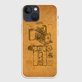 Чехол для iPhone 13 mini с принтом Photographic Camera Patent в Екатеринбурге,  |  | patent | идея | история | камера | патент | разработка | фотик | фотоаппарат | фотограф | чертеж | чертежи