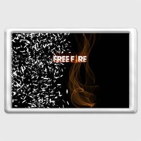 Магнит 45*70 с принтом FREE FIRE в Екатеринбурге, Пластик | Размер: 78*52 мм; Размер печати: 70*45 | free fire | free fire pc | game | garena | mobile game | royale | trsffb | битва онлайн | гарена | игра | огонь | свободный огонь | фри фаер