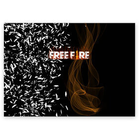 Поздравительная открытка с принтом FREE FIRE в Екатеринбурге, 100% бумага | плотность бумаги 280 г/м2, матовая, на обратной стороне линовка и место для марки
 | free fire | free fire pc | game | garena | mobile game | royale | trsffb | битва онлайн | гарена | игра | огонь | свободный огонь | фри фаер